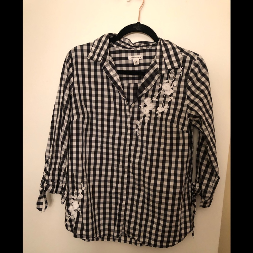Gingham button down shirt